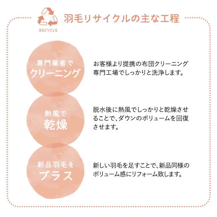 【世田谷区限定】羽毛ふとんリフォーム スタンダードコース(抗菌防臭生地)